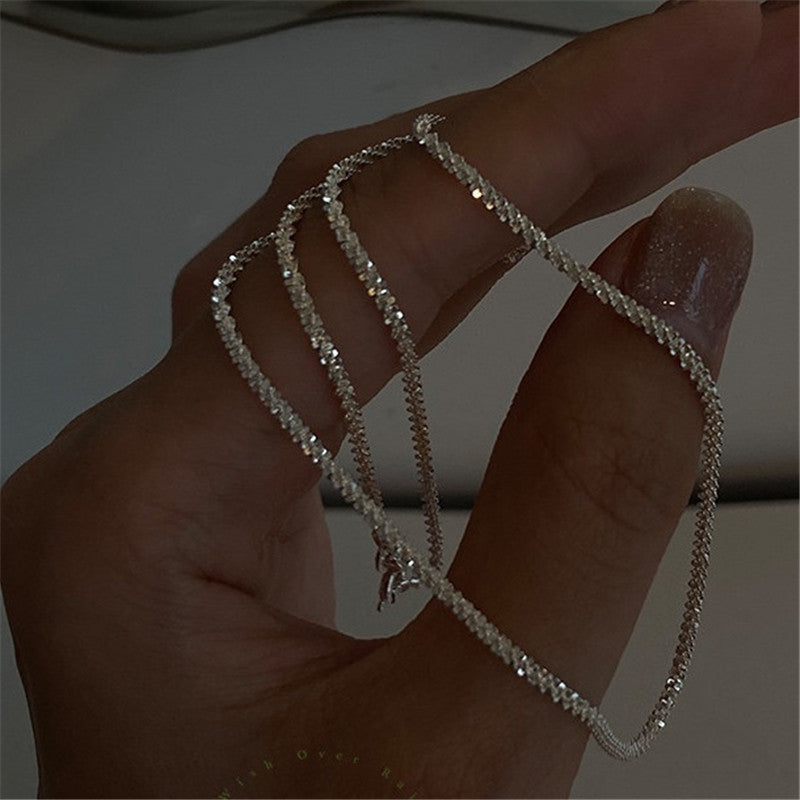 18K Gold Plated Shiny Chain Stars Shining Naked Chain Necklace