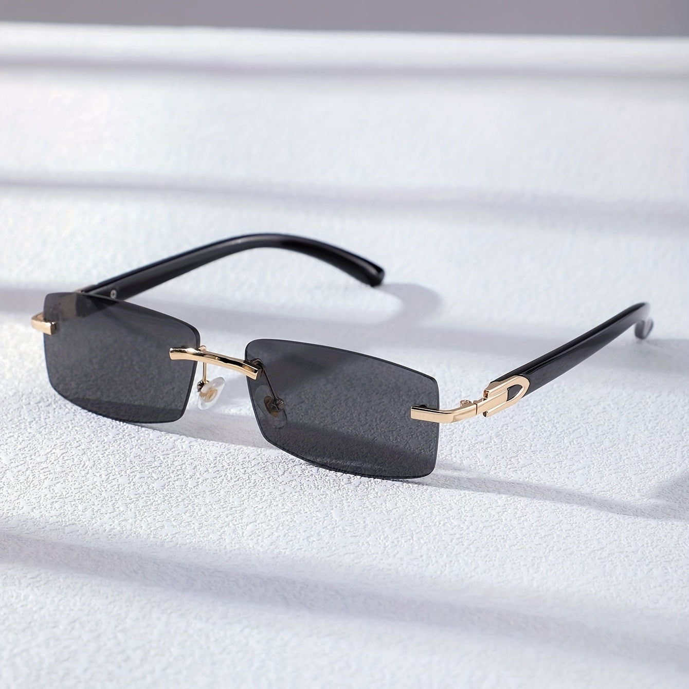 Rimless Rectangular Fashion For Women Men Gradient Sun Shades Glasses For Summer Beach Vacation Travel fashion glasses