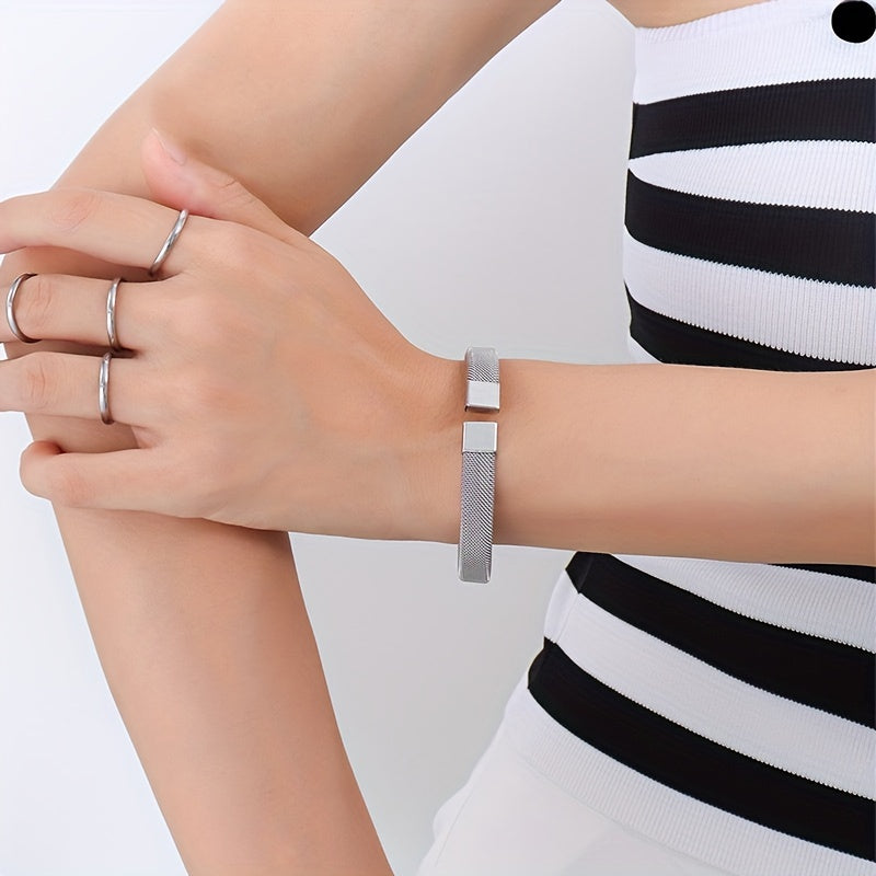 Knot Decor Cuff Bangle, Geometric Twist Design Cuff Open Bracelet