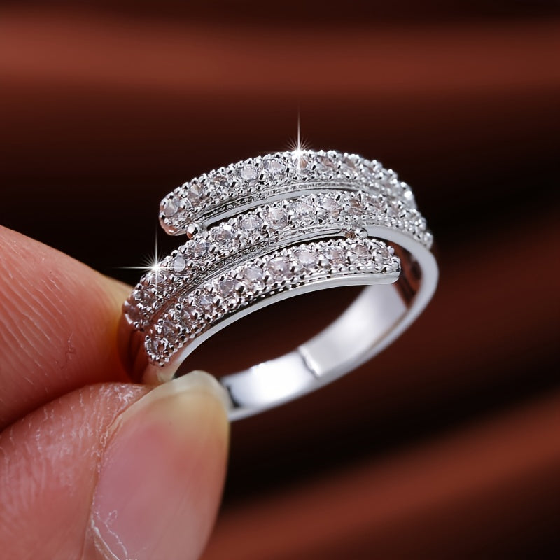 Simple Atmosphere Micro-set Zirconia Ring