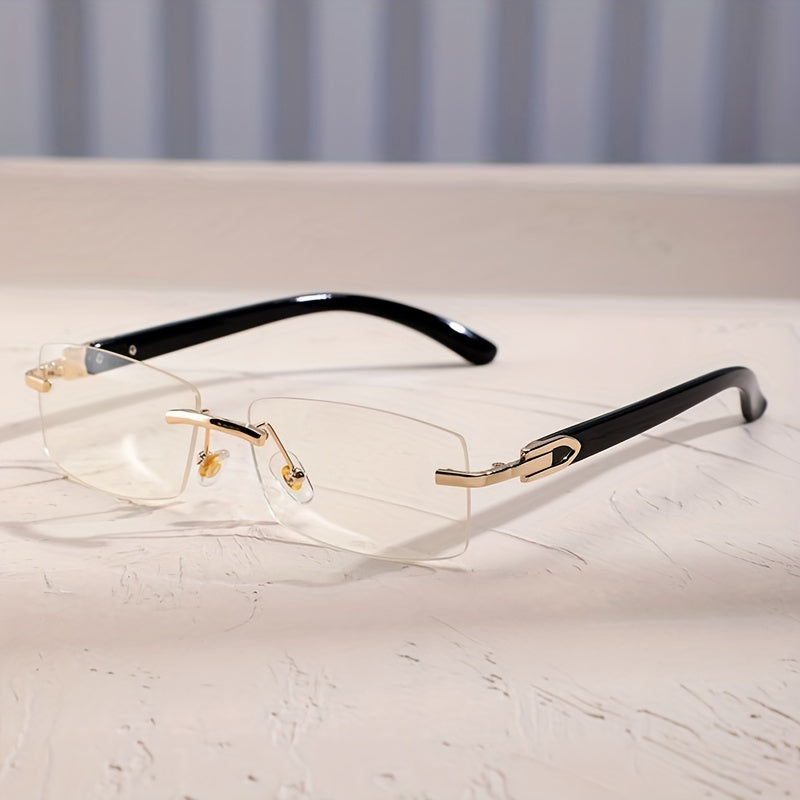 Rimless Rectangular Fashion For Women Men Gradient Sun Shades Glasses For Summer Beach Vacation Travel fashion glasses