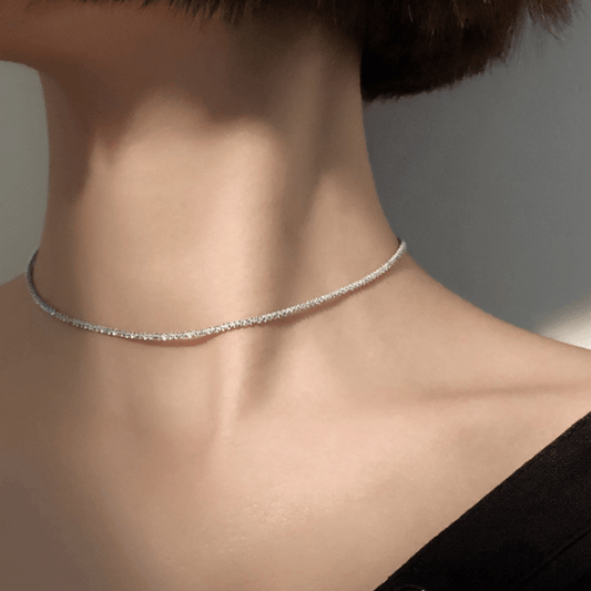 18K Gold Plated Shiny Chain Stars Shining Naked Chain Necklace