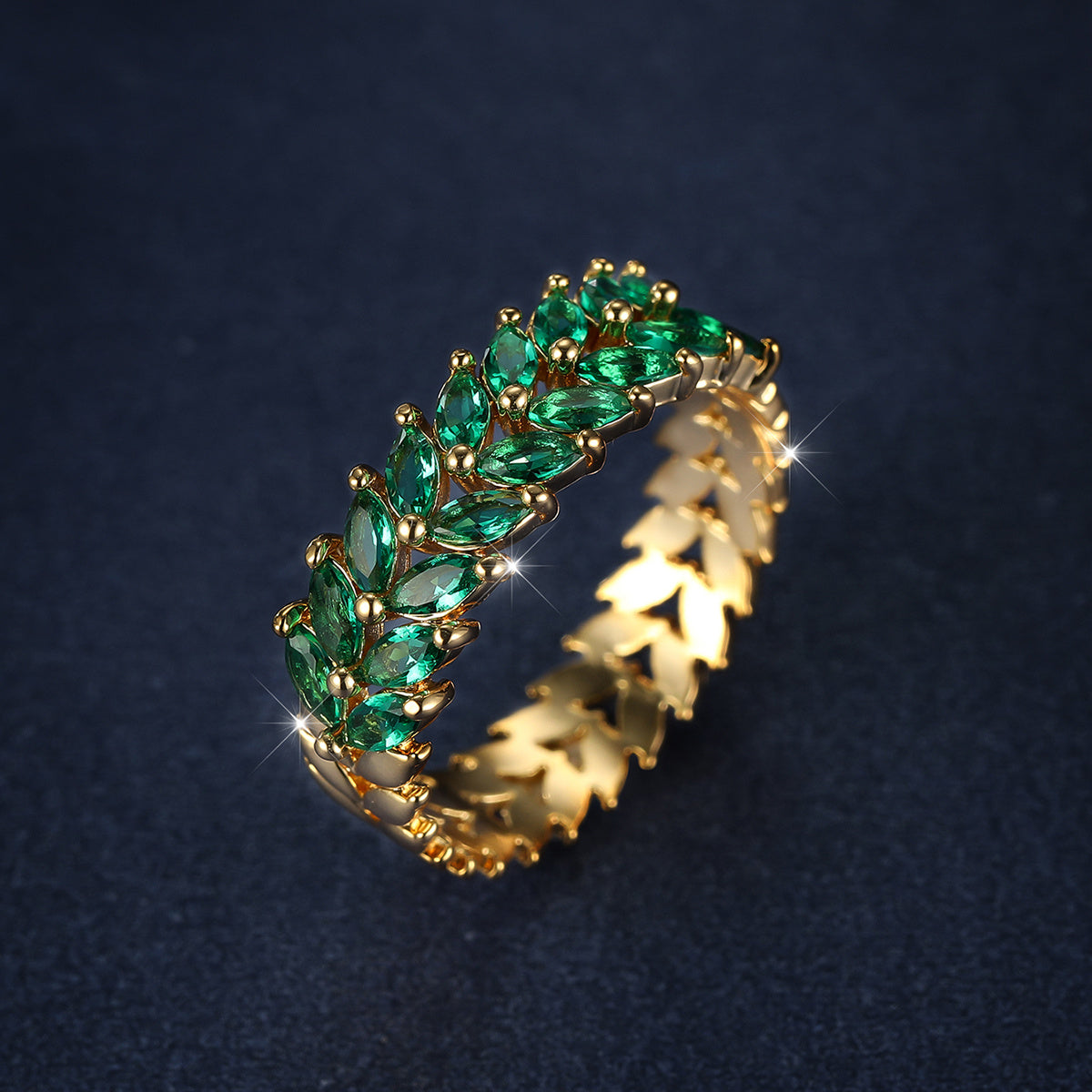 Exquisite Double Rows Copper Promise Ring Full Of Shiny zirconia Bridal Wedding Rings For Women