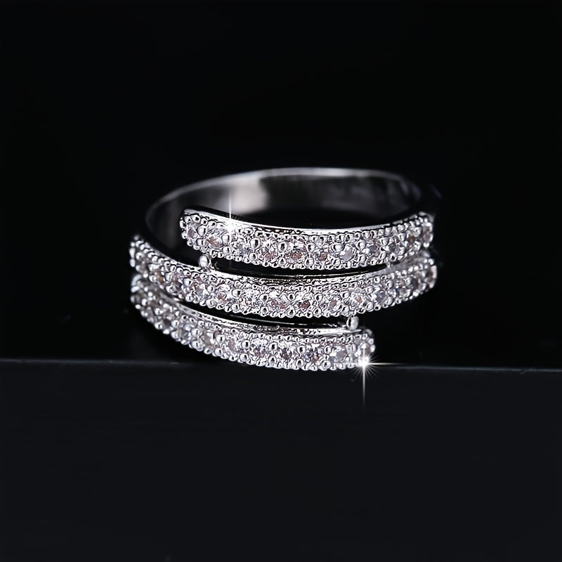 Simple Atmosphere Micro-set Zirconia Ring