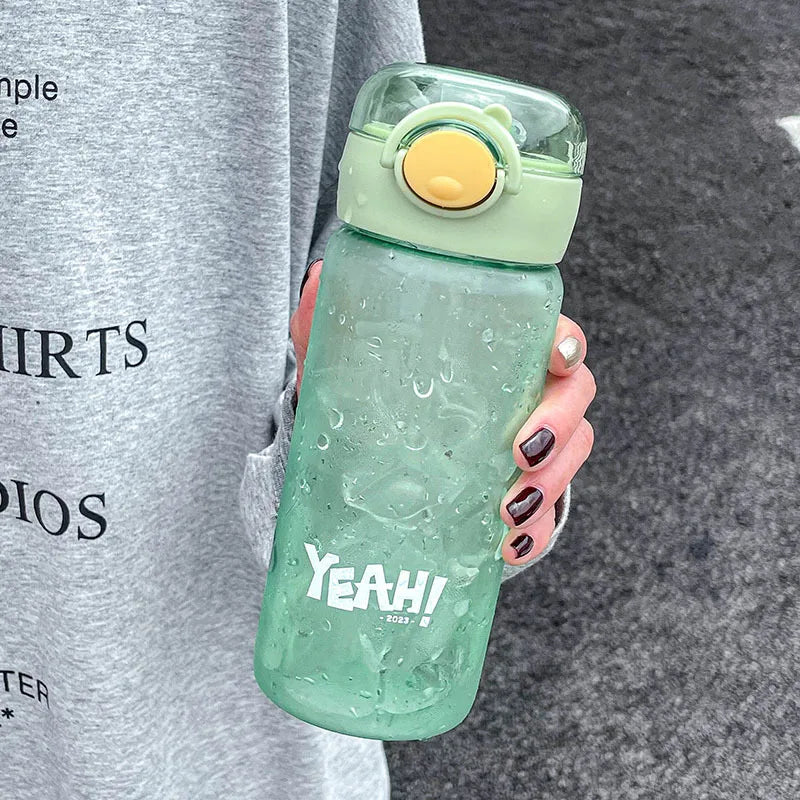 500/600ML Large Capacity Plastic Straw Water Bottles For School Sports Water Bottle BPA Free Portable Leak-proof Drinkware Cup