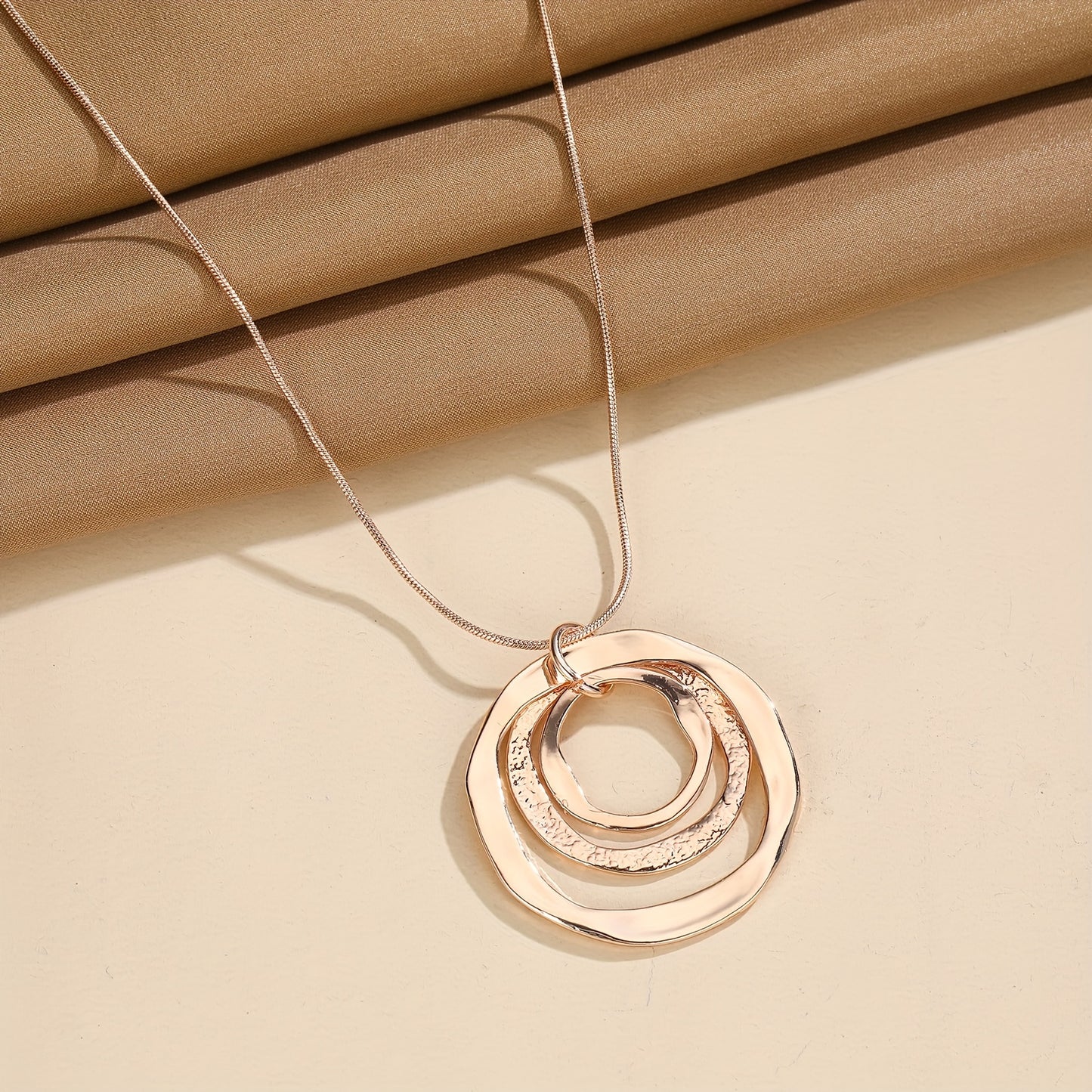 Three Rings Design Pendant Necklace For Men And Women, father's day gift
