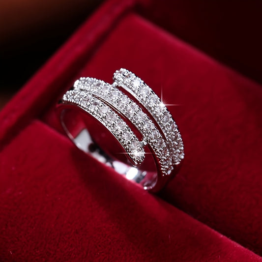 Simple Atmosphere Micro-set Zirconia Ring